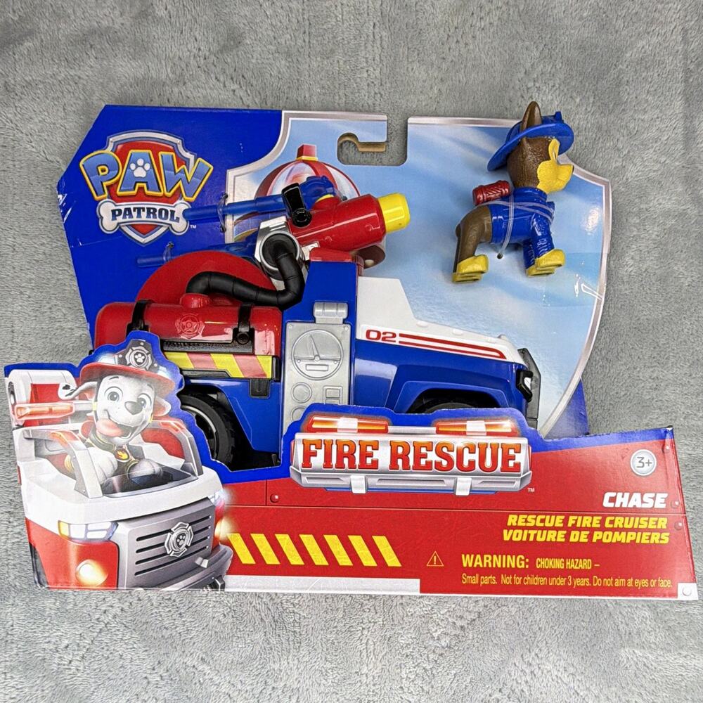 PAW Patrol Chase Fire Rescue Playset w/ Action Figure & Fire Rescue Vehicle